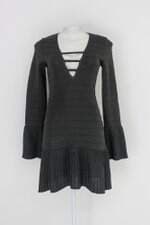 Vestido john john feminino preto com Recortes e Tiras