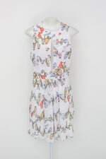 Vestido da isadora feminino estampado com Recortes e Pregas