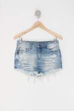 Minissaia jeans john john feminina azul
