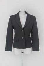 blazer vba feminino preto com Pregas e Ombreira