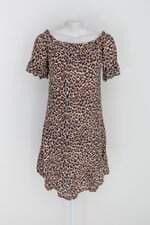 Vestido feminino animal print com Babado