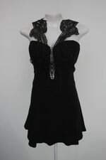 Vestido feminino preto com Renda e Bojo
