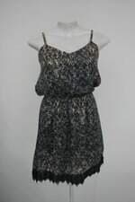 Vestido liritty feminino estampado com Forro e Renda