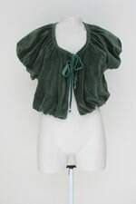 Bolero Emme feminino verde com Pregas e Forro