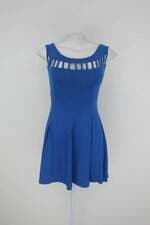 Vestido Mod Aamour feminino azul com Tiras 