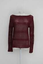 Blusa feminina vermelha com Transparência