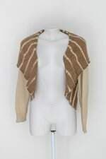 Cardigan feminino bege listrado
