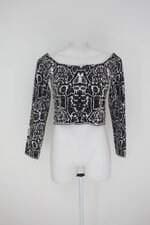 Blusa cropped c&a feminina estampada