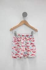 Bermuda Infantil bebê coala branca estampada com babador