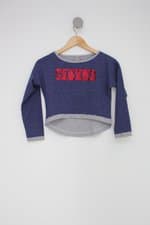 Malha Infantil Ameteen azul mescla Style cropped
