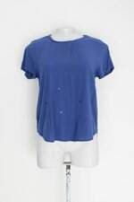 Blusa hering feminina azul com Recorte e Paetê