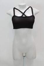 Top feminino preto com Tiras