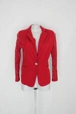 Blazer h & z feminino vermelho com Transparência