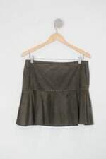 Saia riachuelo feminina verde com Aplique e Peplum