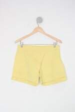 Shorts Saia cor e cores feminino amarelo com Sobreposto