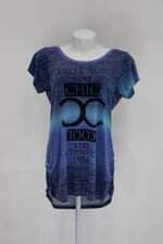 Blusa oxel dvsn feminina estampada com Hotfix e Franzido