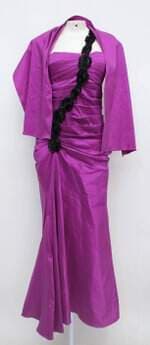 Vestido de Festa roxo material 