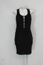 Vestido espaço virtual feminino preto com renda