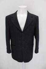 Blazer Viv L'eroá masculino azul com Ombreira e Forro