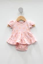 Body Infantil hering rosa estampado