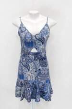 Vestido colcci feminino estampado com Recortes e Peplum