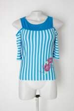 Blusa colmeia feminina listrada