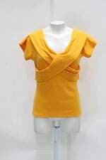 Blusa feminina amarela com Sobreposição