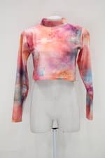 Blusa cropped feminina estampada