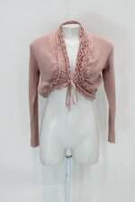Bolero feminino rosa com Franzido