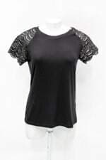 Blusa member's mark feminina preta com Renda