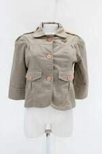 Casaco roxy feminino listrado com Pregas