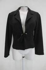 Blazer fino trato feminino preto