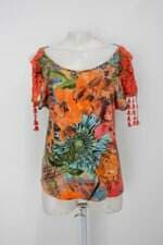 Blusa capine feminina estampada com Renda