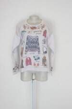 blusa de Moletom angel club feminina estampada com Recortes e Aplique