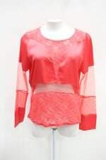 Blusa Zatana feminina vermelha com Recortes
