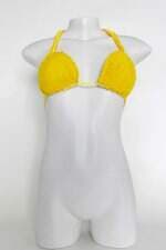 Top de biquíni feminino amarelo com Bojo