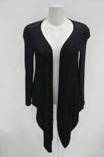 Cardigan full stop feminino preto com Assimetria