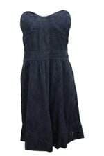 Vestido jeans feminino azul com bojo