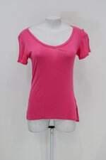 Blusa básica feminina rosa com Barra Mullet