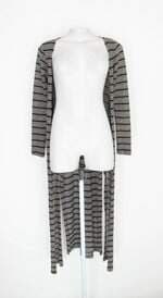 Cardigan acostamento feminino estampado com Fenda