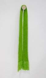 Cachecol feminino verde com franja