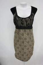 Vestido studio m feminino preto com Forro e Recortes
