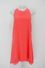 Vestido checklist feminino coral com Forro