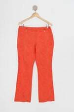 Calça Flare feminina laranja com Aplique