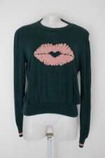 Suéter renner feminino verde com estampa