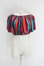 Blusa cropped romântico feminina estampada