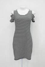 Vestido linda moça feminino listrado com Recortes