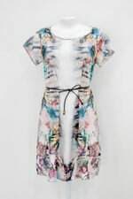 Vestido altas horas feminino estampado com Faixa na Cintura e Babado