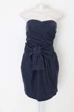 Vestido checklist feminino azul com Faixa na Cintura e Forro