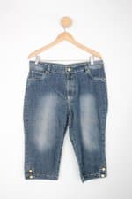 Calça Jeans keams feminina azul com Bordado
